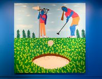 Golf by Claudia Kogachi contemporary artwork painting, works on paper