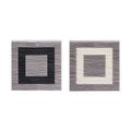 Two white and black structures on grey. Diptych by Fernando Daza contemporary artwork 1