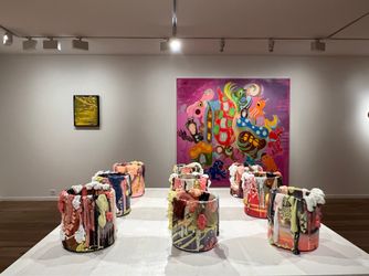 Exhibition view: Group Exhibition, THE 3 MUSKETEERS (TRIO DE LARGE), Patricia Low Contemporary, Gstaad (18 February–1 April 2023). Courtesy Patricia Low Contemporary.