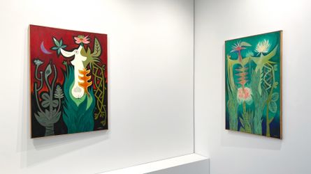 Exhibition view: Ralph Iwamoto, Wild Growth: Ralph Iwamoto, Surrealist Works from 1955, Hollis Taggart, New York (23 March–15 April 2023). Courtesy Hollis Taggart.