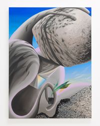 Sisyphus with Seedling by Karen Seapker contemporary artwork painting