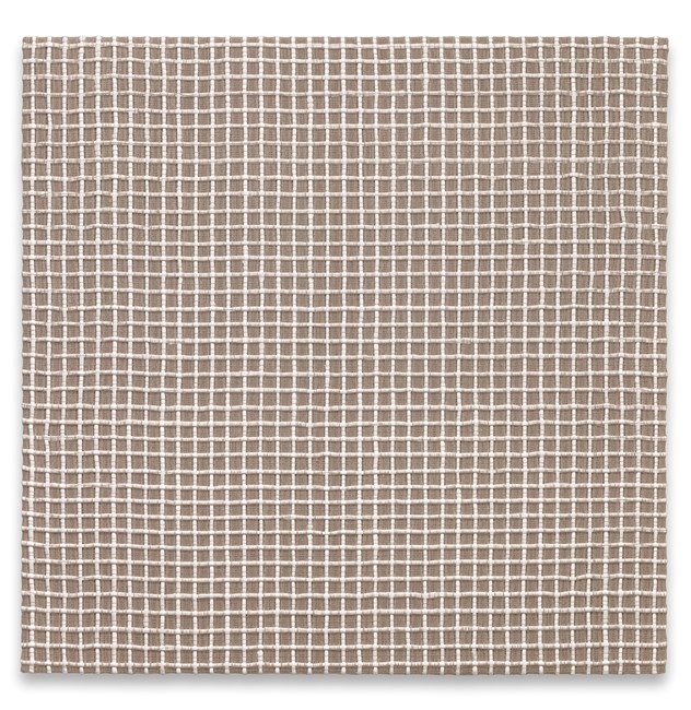 Woven Grid as Warp and Weft, 40 x 40 (White) #2 by Analia Saban contemporary artwork