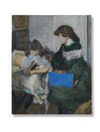 Young Girls with a Dog (Two Daughters of Alexandre Natanson) by Pierre Bonnard contemporary artwork painting
