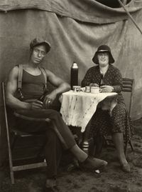 Zirkusarbeiter (Circus Workers) by August Sander contemporary artwork photography