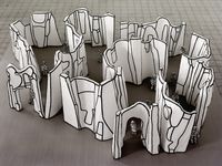 Rues et immeubles de la ville (Streets and buildings of the city) by Jean Dubuffet contemporary artwork sculpture