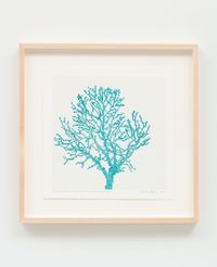Numbers and Trees: Assorted Trees #7, Turquoise Trees, Tree F by Charles Gaines contemporary artwork works on paper