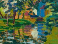 Paysage by Auguste Herbin contemporary artwork painting, works on paper