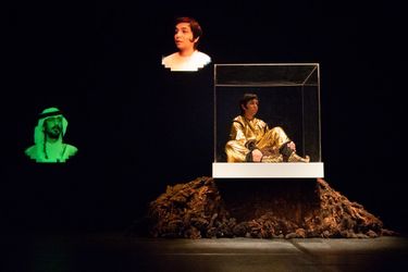Monira Al Qadiri, Phantom Beard (2019). Theatre performance. 50 min. Courtesy the artist. Photo: Inge Vermeiren.Image from:Art World Predictions for the Year of the RabbitRead NewsFollow ArtistEnquire