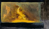 Volcano by Mircea Teleagă contemporary artwork painting