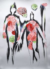 Charged Drawing. Crime Scene series by Jane McAdam Freud contemporary artwork painting, works on paper