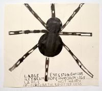 Spider (Union Jack) by Rose Wylie contemporary artwork painting, works on paper, drawing