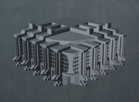 Modernist Facades for New Nations (Proposition 3) by Sahil Naik contemporary artwork painting, works on paper