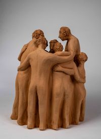 Family and Two Plants by Alessandro Teoldi contemporary artwork sculpture