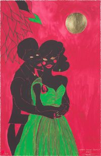 Afro Lunar Lovers I by Chris Ofili contemporary artwork print
