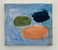 Three Things on Blue by Tuukka Tammisaari contemporary artwork painting, works on paper