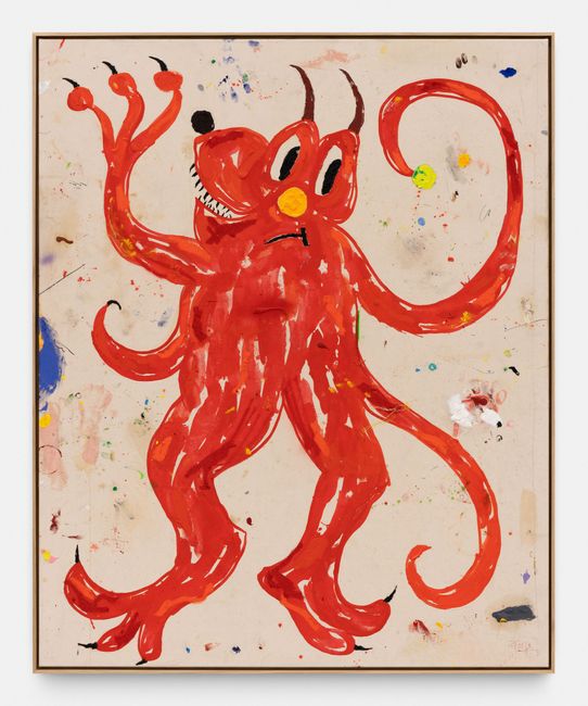 “Piros Krampusz" (Red Krampus) by Szabolcs Bozó contemporary artwork