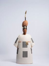 Matthew Henson (Hunter's Shirt Stacked with Football and Spear) by Tavares Strachan contemporary artwork ceramics