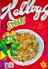 Big Cereal (Kellogg’s Smacks) by KINJO contemporary artwork painting, works on paper, drawing