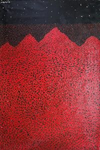 The Red are in the “Net” by Aung Myint contemporary artwork painting