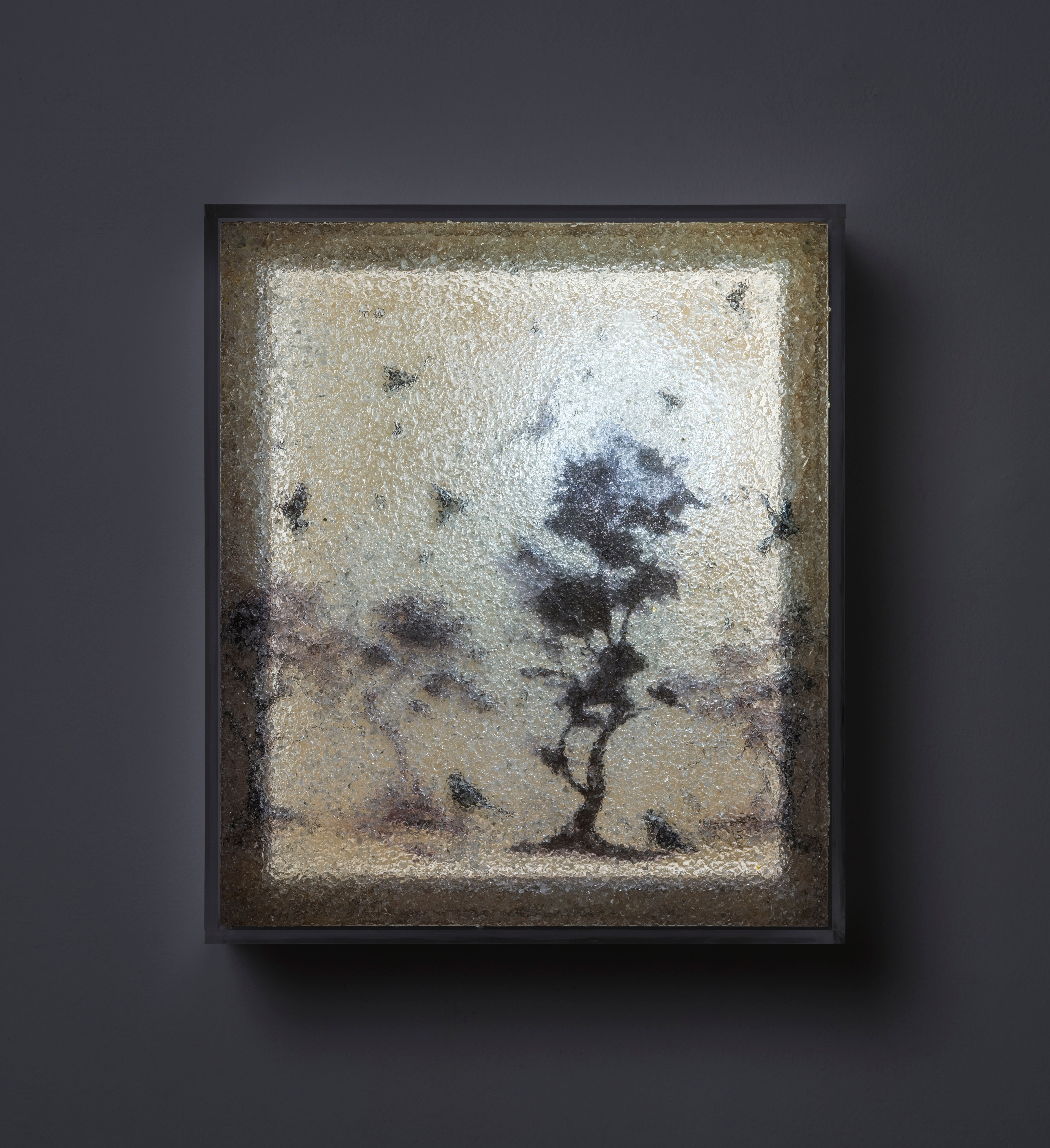 MA Ⅱ, 2025 by Jane Lee, Crystal quartz on lightbox, 42 x 37 MA Ⅱ, 2025 by Jane Lee, Crystal quartz on lightbox, 42 x 37