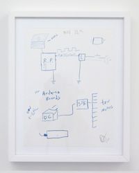 Untitled Cluster Notes 3 (With Mark Allen and Ian Bryer-Gamber) by Dawn Kasper contemporary artwork drawing