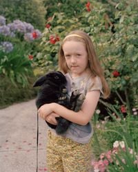 Girl with rabbit, Havelock North by Harry Culy contemporary artwork photography