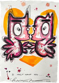 I ONLY WANT YOU by Loes Van Delft contemporary artwork painting, works on paper, drawing