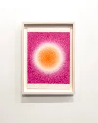 Circular glow (pink-orange) by Ignacio Uriarte contemporary artwork works on paper, drawing