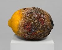 Bad Lemon (Armadillo) by Kathleen Ryan contemporary artwork sculpture