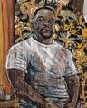 Kehinde Wiley, from the series Artists in the Studio by Panmela Castro contemporary artwork 2