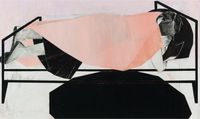 Untitled (Vera/ fox/ rose blanket) by Iris Schomaker contemporary artwork painting, works on paper