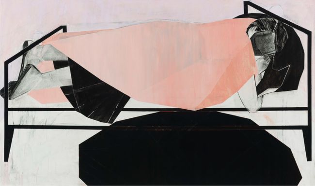 Untitled (Vera/ fox/ rose blanket) by Iris Schomaker contemporary artwork