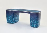 Cloisonné Blue Desk by Marc Newson contemporary artwork mixed media
