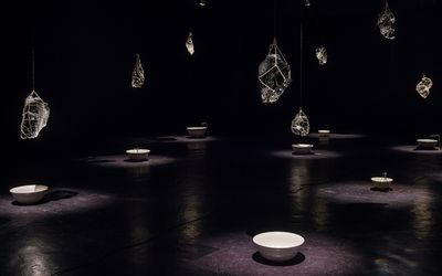 Exhibition view: Tomoko Sauvage in Sonorous Objects, Empty Gallery, Hong Kong (11 September –21 October 2015). Courtesy Empty Gallery. Photo: Kitmin Lee.