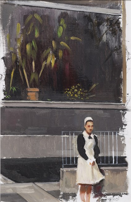 Nurse at a window by Helena Parada Kim contemporary artwork