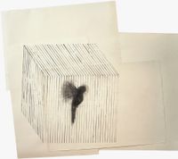 Cage #5 by Leila Mirzakhani contemporary artwork works on paper, drawing