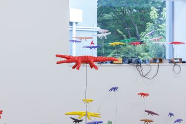 Installation view from Don’t Ask Why the Crocodiles Spin by Satoru Tamura