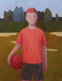 Footballer by Tatsuhito Horikoshi contemporary artwork painting