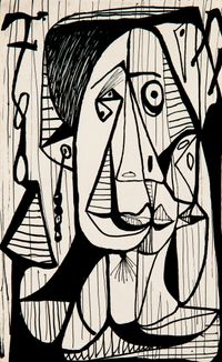 Untitled [Face] by Ruth Lewin contemporary artwork works on paper, drawing