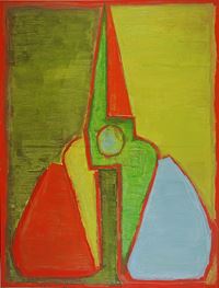 Upright Red-green Scissors by Mao Xuhui contemporary artwork painting