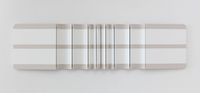 Untitled Two Parallel White Stripes by Robert Moreland contemporary artwork