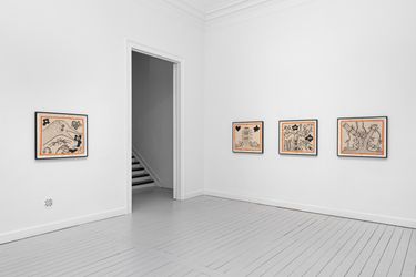 Exhibition view: Keith Haring, Gladstone Gallery, Brussels (15 October 2022–17 December 2022). © Keith Haring Foundation. Courtesy the Keith Haring Foundation and Gladstone Gallery. Photo: Fabrice Schneider.