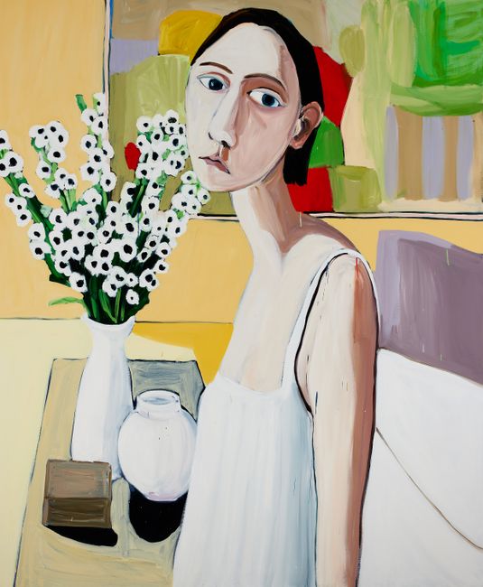 White Flowers by Jenni Hiltunen contemporary artwork