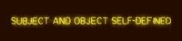 Subject and Object Self-Defined by Joseph Kosuth contemporary artwork sculpture