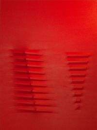 Rosso by Agostino Bonalumi contemporary artwork painting, mixed media