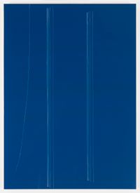 dark bic, colonnade, thread in wind by Kate Shepherd contemporary artwork painting