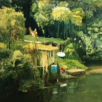 Au bord de l’eau 水邊 by Chen Jianzhong contemporary artwork painting