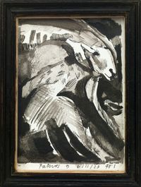 Study for Stabat Mater Pathosformel by W. K. Lyhne contemporary artwork works on paper, drawing