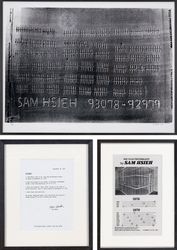 Tehching Hsieh, One Year Performance 1978-1979 (1980–1993). Printed paper, statement, poster. 97 x 127 cm (printed paper); 27.5 x 21.5 cm (statement); 44.5 x 28.5 cm (poster). © Taikang Collection. Courtesy Taikang Space.Image from:At Beijing's Taikang Space, the Body Reclaims Its PotentialRead FeatureFollow ArtistEnquire
