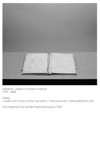 Apokryphen (Hölderlin, Brieftasche) by Ricarda Roggan contemporary artwork print